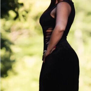 Little Black Velvet Dress